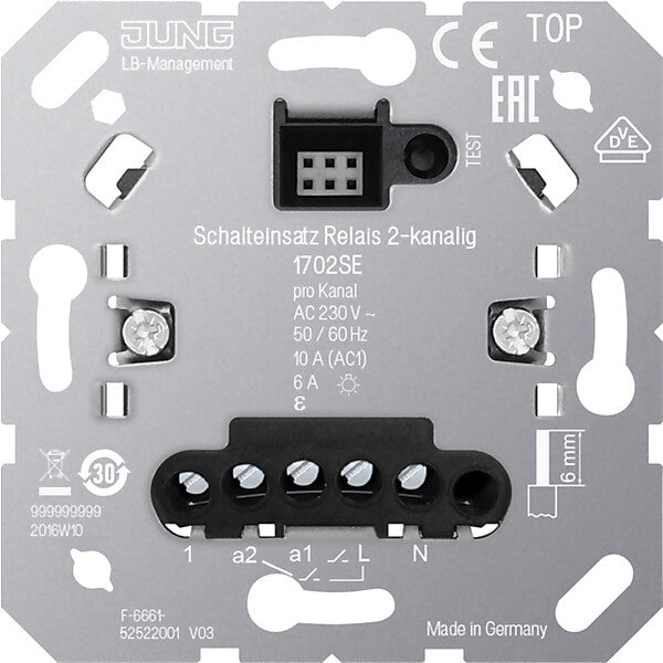 JUNG Schalteinsatz Relais 2-kanalig 1702 SE